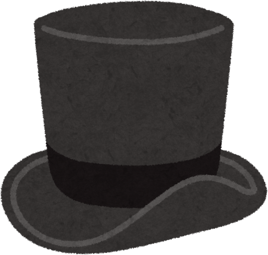 Illustration of a Curved Brim Top Hat